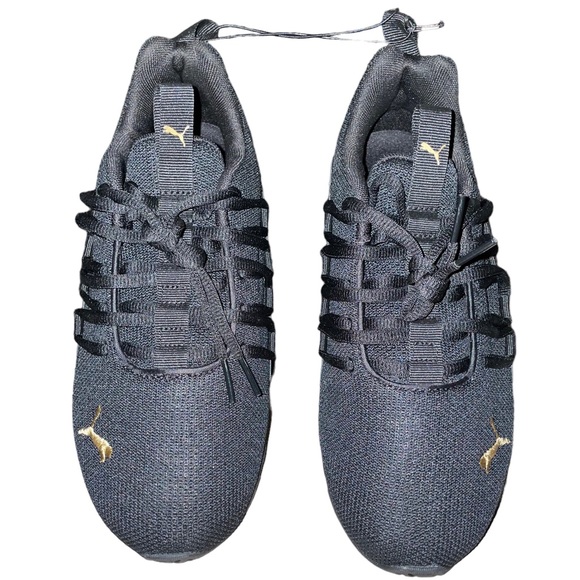 NWT Puma black & gold athletic shoes - Picture 3 of 8